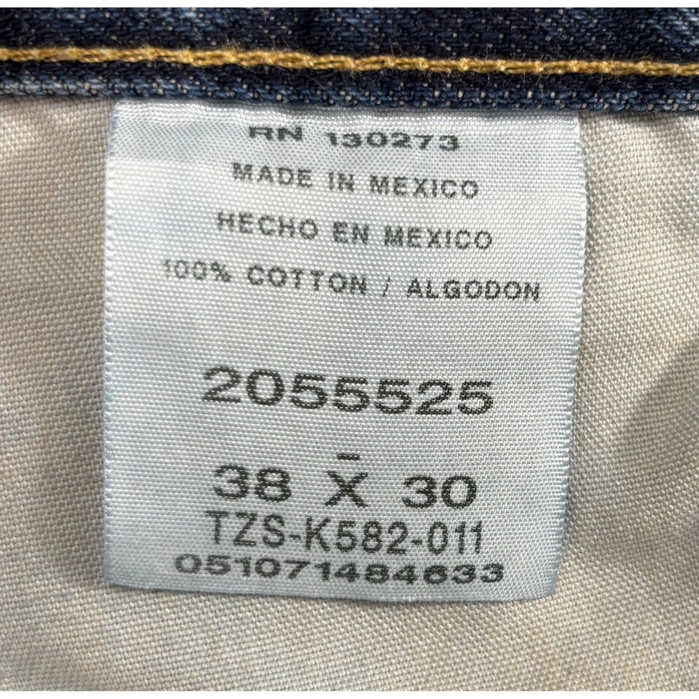 VTG Lee Relaxed Fit Jeans Mens 38x30 Dark Wash Blue Straight Leg Cotton - Picture 2 of 7